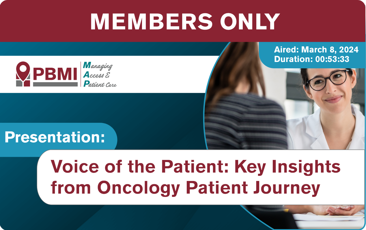PBMI MAP: Voice of the Patient: Key Insights from Oncology Patient Journey